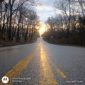 Sunset Roadway Photograph